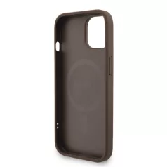   Guess PU Leather MagSafe Apple iPhone 15 Pro Max (6.7) hátlapvédő tok barna (GUHMP15XP4GREGSW)