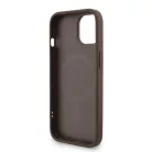 Guess PU Leather MagSafe Apple iPhone 16 (6.1) hátlapvédő tok barna (GUHMP16SP4GREGSW)