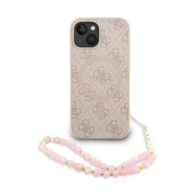   Guess PU Leather MagSafe Apple iPhone 15 Pro Max (6.7) hátlapvédő tok pink (GUHMP15XP4GREGSP)