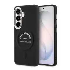   Karl Lagerfeld PU RSG Logo Apple iPhone 17 Pro hátlapvédő tok fekete (KLHMP17LPSKRSGEK)