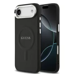  Guess Apple iPhone 17 Air (6.6) PU Saffiano MagSafe hátlapvédő tok fekete (GUHMP17MPSAREGSK)