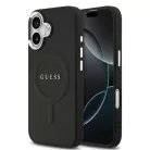 Guess Apple iPhone 17 Pro (6.3) PU Saffiano MagSafe hátlapvédő tok fekete (GUHMP17LPSAREGSK)