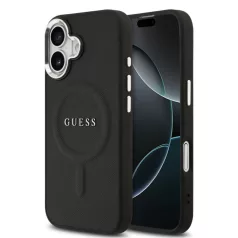   Guess Apple iPhone 17 Pro (6.3) PU Saffiano MagSafe hátlapvédő tok fekete (GUHMP17LPSAREGSK)