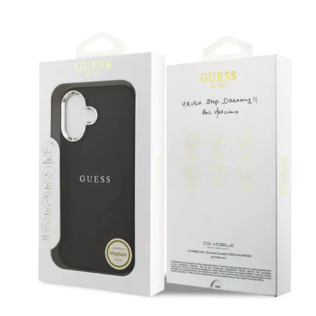 Guess Apple iPhone 17 Pro (6.3) PU Saffiano MagSafe hátlapvédő tok fekete (GUHMP17LPSAREGSK)