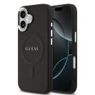 Guess Apple iPhone 17 Pro Max (6.9) PU Saffiano MagSafe hátlapvédő tok fekete (GUHMP17XPSAREGSK)