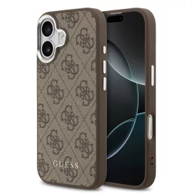   Guess Apple iPhone 17 PU 4G MagSafe hátlapvédő tok barna (GUHMP17SP4GSSMCW)