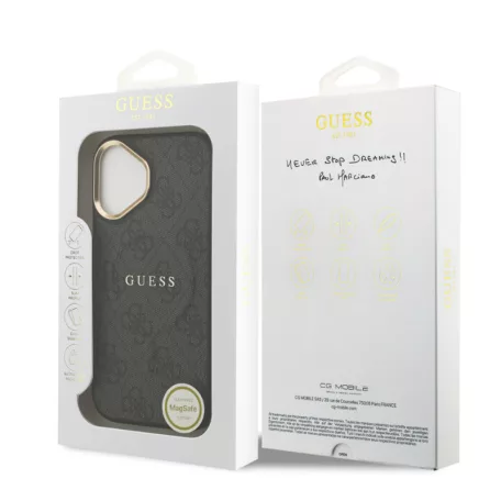 Guess PU Leather Classic Logo MagSafe Apple iPhone 17 Pro (6.3) hátlapvédő tok fekete (GUHMP17LP4MSEGCK)