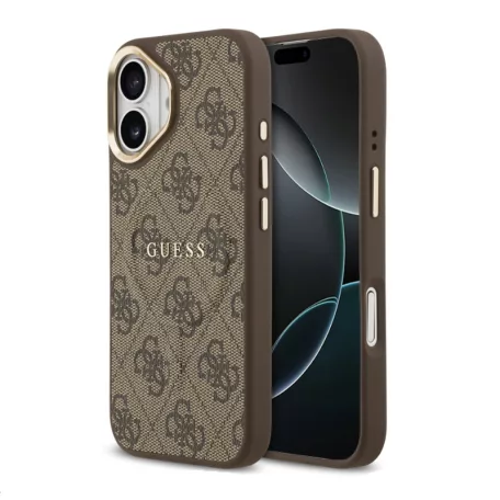 Guess PU Leather Classic Logo MagSafe Apple iPhone 17 Air (6.6) hátlapvédő tok barna (GUHMP17MP4MSEGCW)