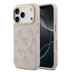   Guess PU Leather Classic Logo MagSafe Apple iPhone 17 Pro (6.3) hátlapvédő tok pink (GUHMP17LP4MSEGCP)