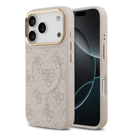 Guess PU Leather Classic Logo MagSafe Apple iPhone 17 Pro Max (6.9) hátlapvédő tok pink (GUHMP17XP4MSEGCP)