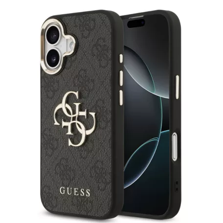Guess PU Leather 4G Logo MagSafe Apple iPhone 17 (6.3) hátlapvédő tok fekete (GUHCP17S4GMGCGR)