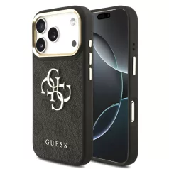   Guess PU Leather 4G Logo MagSafe Apple iPhone 17 Pro (6.3) hátlapvédő tok fekete (GUHCP17L4GMGCGR)