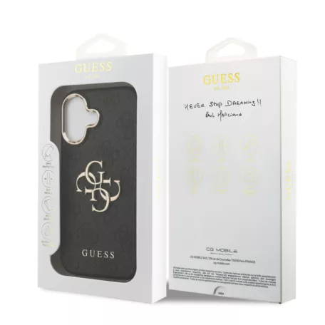 Guess PU Leather 4G Logo MagSafe Apple iPhone 17 Pro Max (6.9) hátlapvédő tok fekete (GUHCP17X4GMGCGR)