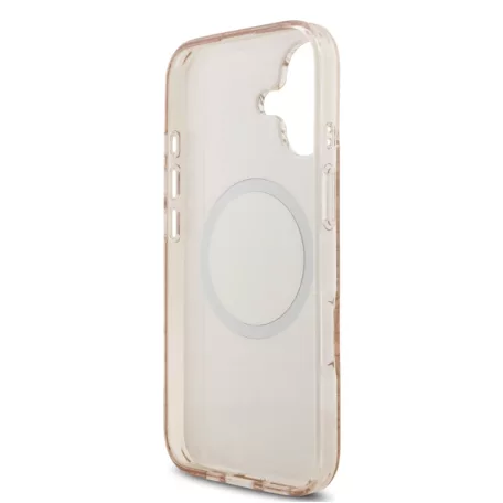 Guess IML FLOWERS MagSafe Apple iPhone 17 (6.3) hátlapvédő tok pink (GUHMP17SHCPOFPP)