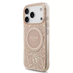   Guess IML FLOWERS MagSafe Apple iPhone 17 Pro Max (6.9) hátlapvédő tok pink (GUHMP17XHCPOFPP)