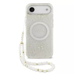  Guess IML FLOWERS MagSafe Apple iPhone 17 Pro Max (6.9) hátlapvédő tok fehér (GUHMP17XHCPOFPH)