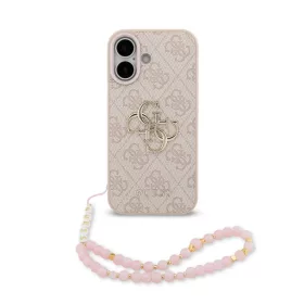   Guess PU Leather 4G Logo Strap Apple iPhone 17 (6.3) hátlapvédő tok pink (GUHCP17SP4GMGSP)