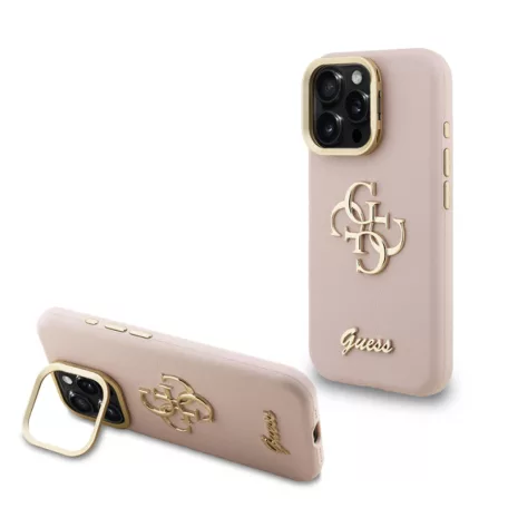 Guess PU Grained 4G Stand Apple iPhone 17 Pro Max (6.9) hátlapvédő tok pink (GUHCP17XPCS4GSP)