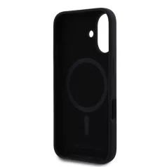   Karl Lagerfeld Liquid Silicone Karl and Choupette Apple iPhone 17 (6.3) MagSafe hátlapvédő tok fekete (KLHMP17SSCMKCRHK)