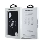 Karl Lagerfeld Liquid Silicone Karl and Choupette Apple iPhone 17 (6.3) MagSafe hátlapvédő tok fekete (KLHMP17SSCMKCRHK)