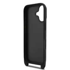   Karl Lagerfeld Crossbody Popruh Metal Karl and Choupette Apple iPhone 17 (6.3) hátlapvédő tok fekete (KLHCP17SSAKCPBK)