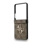 Guess PU 4G Metal Logo Samsung F766B Galaxy Z Flip 7 hátlapvédő tok barna (GUHCZF74GMGBR)