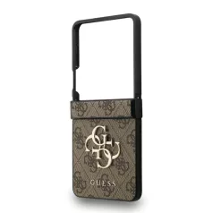   Guess PU 4G Metal Logo Samsung F766B Galaxy Z Flip 7 hátlapvédő tok barna (GUHCZF74GMGBR)