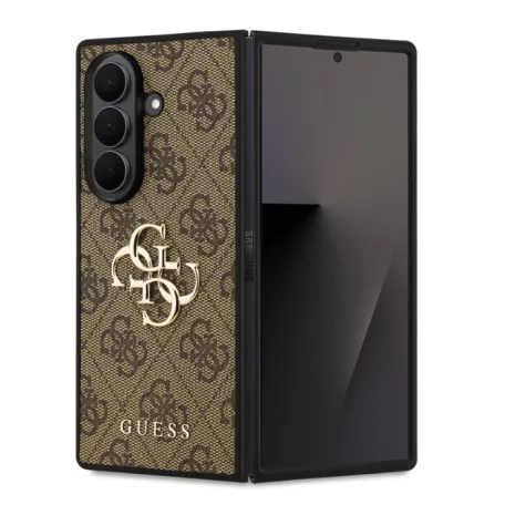 Guess Samsung F966B Galaxy Z Fold7 PU 4G Metal Logo hátlapvédő tok barna (GUHCZFD74GMGBR)