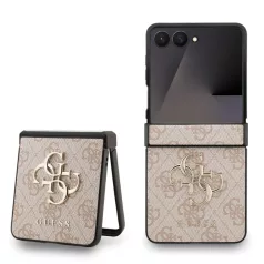   Guess PU 4G Metal Logo Samsung F766B Galaxy Z Flip 7 hátlapvédő tok pink (GUHCZF74GMGPI)