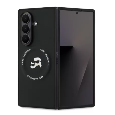 Karl Lagerfeld K&CH Heads Samsung F966B Galaxy Z Fold7 hátlapvédő tok fekete (KLHMZFD7PSMLRKCK)