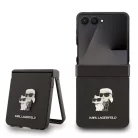 Karl Lagerfeld PU Saffiano Karl and Choupette Samsung F766B Galaxy Z Flip 7 hátlapvédő tok fekete (KLHCZF7SAPKCNPK)