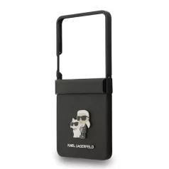   Karl Lagerfeld PU Saffiano Karl and Choupette Samsung F766B Galaxy Z Flip 7 hátlapvédő tok fekete (KLHCZF7SAPKCNPK)