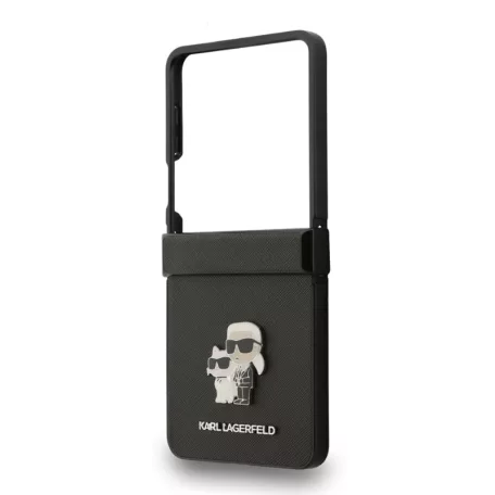 Karl Lagerfeld PU Saffiano Karl and Choupette Samsung F766B Galaxy Z Flip 7 hátlapvédő tok fekete (KLHCZF7SAPKCNPK)