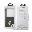 Karl Lagerfeld PU Saffiano Karl and Choupette Samsung F766B Galaxy Z Flip 7 hátlapvédő tok fekete (KLHCZF7SAPKCNPK)