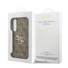 Guess PU 4G Metal Logo Samsung S731B Galaxy S25 FE hátlapvédő tok barna (GUHCS25S4GMGBR)