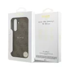 Guess PU Leather Colored Ring MagSafe Samsung S731B Galaxy S25 FE hátlapvédő tok barna (GUHMS25FEG4GFRW)