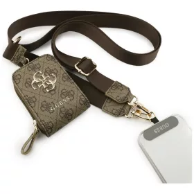   Guess 4G Metal Logo univerzális Crossbody vállpánt és kiegészítő pénztárca, barna (GUUCNKP4DGMW)