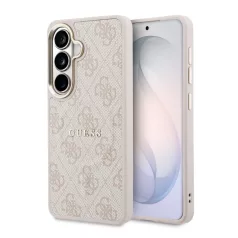   Guess PU Leather Gold Frame MagSafe Samsung S947 Galaxy S26 Plus hátlapvédő tok pink (GUHMS26MP4MSEGCP)