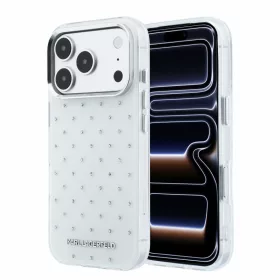   Karl Lagerfeld IML Rhinestones Allover Apple iPhone 18 Pro Max MagSafe hátlapvédő tok fehér (KLHCP18X6HCRDKLH)
