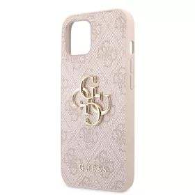   Guess Apple iPhone 18 Pro PU 4G Metal Logo hátlapvédő tok pink (GUHCP18L4GMGPI)