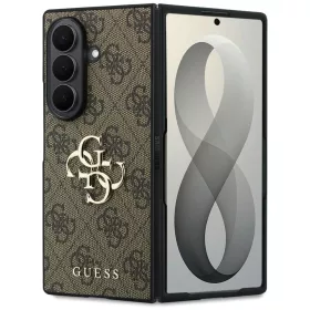   Guess PU 4G Metal Logo Samsung SM-F976 Galaxy Z Fold 8 Ultra hátlapvédő tok barna (GUHCZFD84GMGBR)