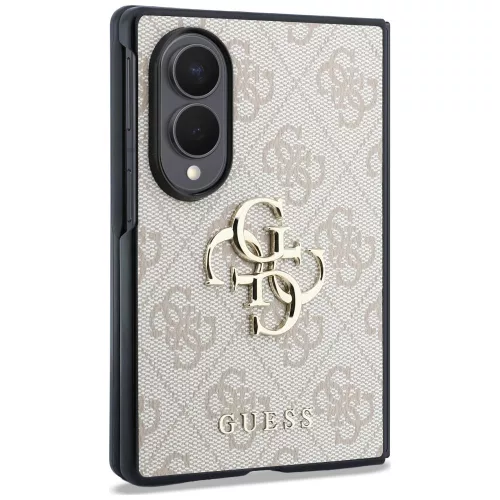 Guess PU 4G Metal Logo Samsung SM-F971 Galaxy Z Fold 8 hátlapvédő tok pink (GUHCZFW84GMGPI)