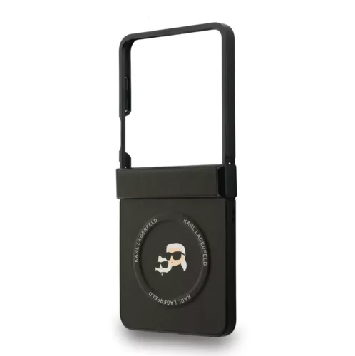 Karl Lagerfeld PU K&CH Heads MagSafe Samsung SM-F776 Galaxy Z Flip 8 hátlapvédő tok fekete (KLHMZF8PSMLRKCK)