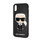 Karl Lagerfeld Apple iPhone X / XS Iconic hátlapvédő tok fekete (KLHCPXIKPUBK)