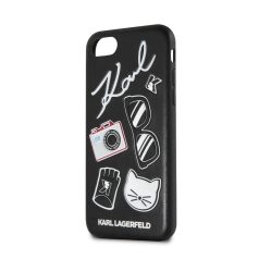   Karl Lagerfeld Apple iPhone 7 / 8 / SE2 / SE3 (4.7) Pins Hard Case hátlapvédő tok fekete (KLHCI8PIN)