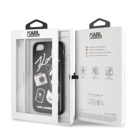 Karl Lagerfeld Apple iPhone 7 / 8 / SE2 / SE3 (4.7) Pins Hard Case hátlapvédő tok fekete (KLHCI8PIN)