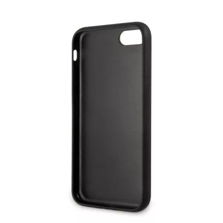 Guess Apple iPhone 7 / 8 / SE2 / SE3 (4.7) Saffiano PU Silicone hátlapvédő tok fekete (GUHCI8SLSABK)