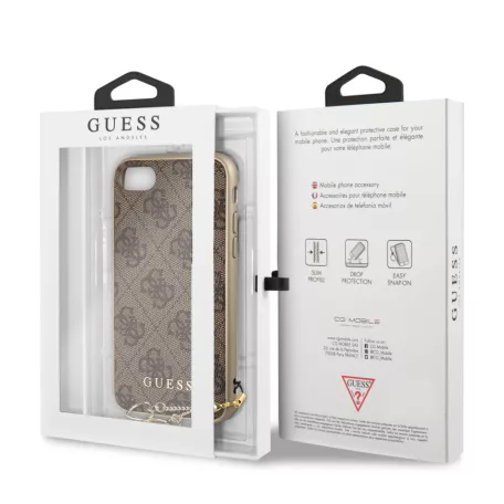 Guess Apple iPhone 7 / 8 / SE2 / SE3 (4.7) Charms Hard Case hátlapvédő tok barna (GUHCI8GF4GBR)