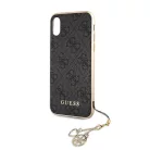 Guess Apple iPhone X / XS Charms Hard Case hátlapvédő tok szürke (GUHCPXGF4GGR)