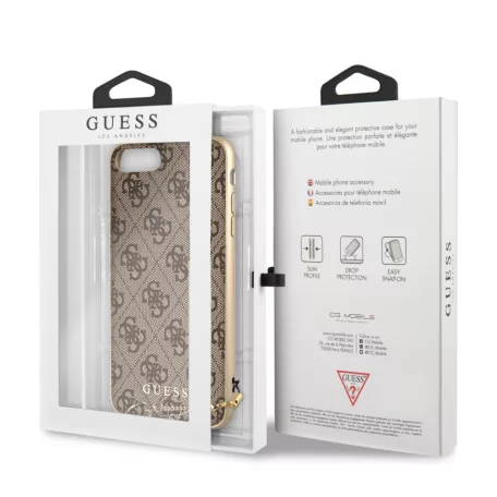 Guess Apple iPhone 7 Plus / 8 Plus (5.5) Charms Hard Case hátlapvédő tok barna (GUHCI8LGF4GBR)